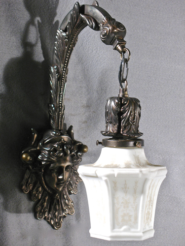 Pair of Art Nouveau Figural Sconces